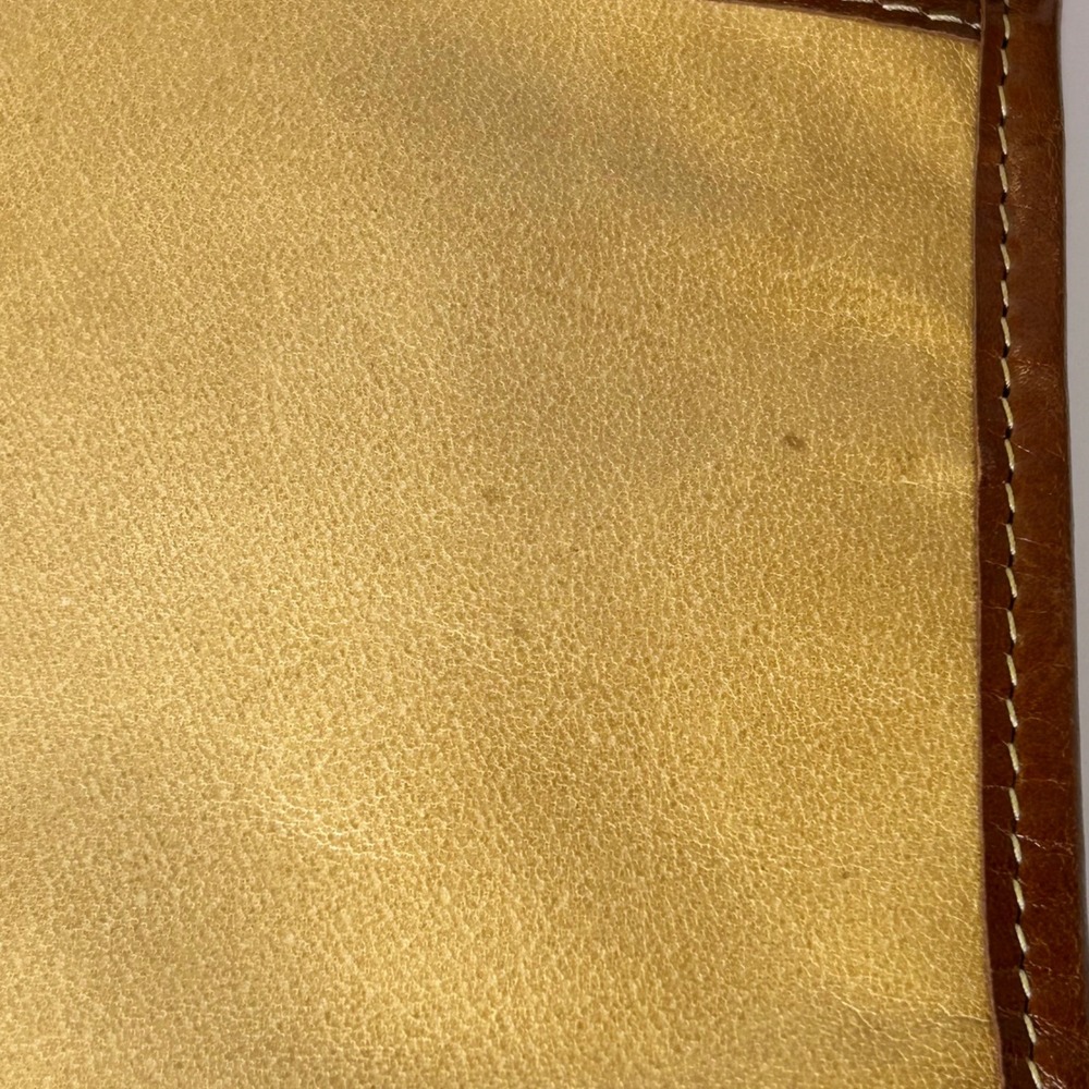 Vintage Brahmin Crossbody Bag Clutch Made in USA Tan Brown Croc Embossed Leather - Picture 4 of 16